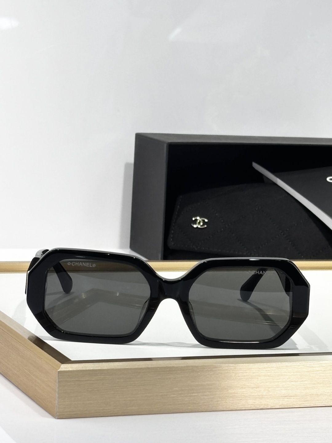gold cc Chanel Black Octagon Sunglasses – Chanel Black Octagon