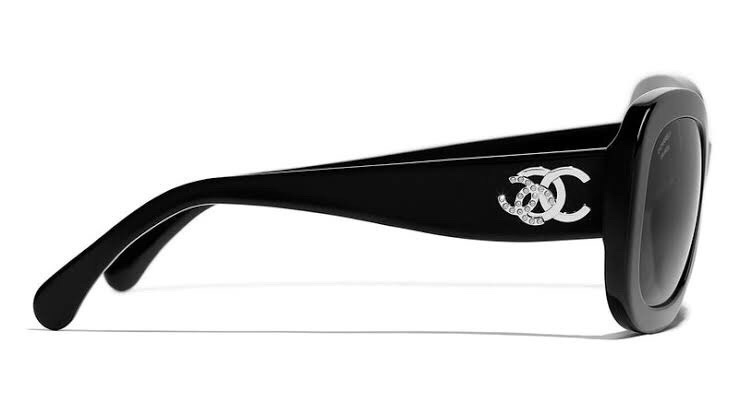Chanel Butterfly Polarized Sunglasses – Black with Crystal Logo