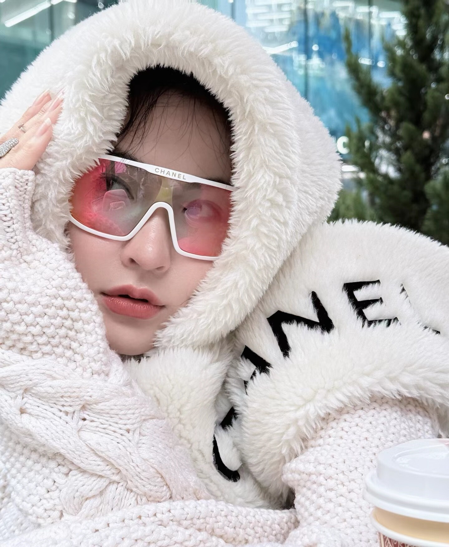 Chanel White Shield Sunglasses – Pink Mirrored Lens Luxury Eyewear