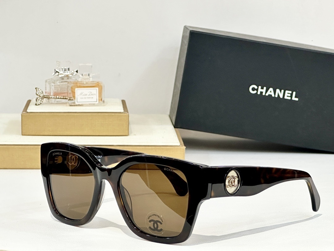 brown lens Chanel Tortoise Square Sunglasses – Chanel Tortoise Square