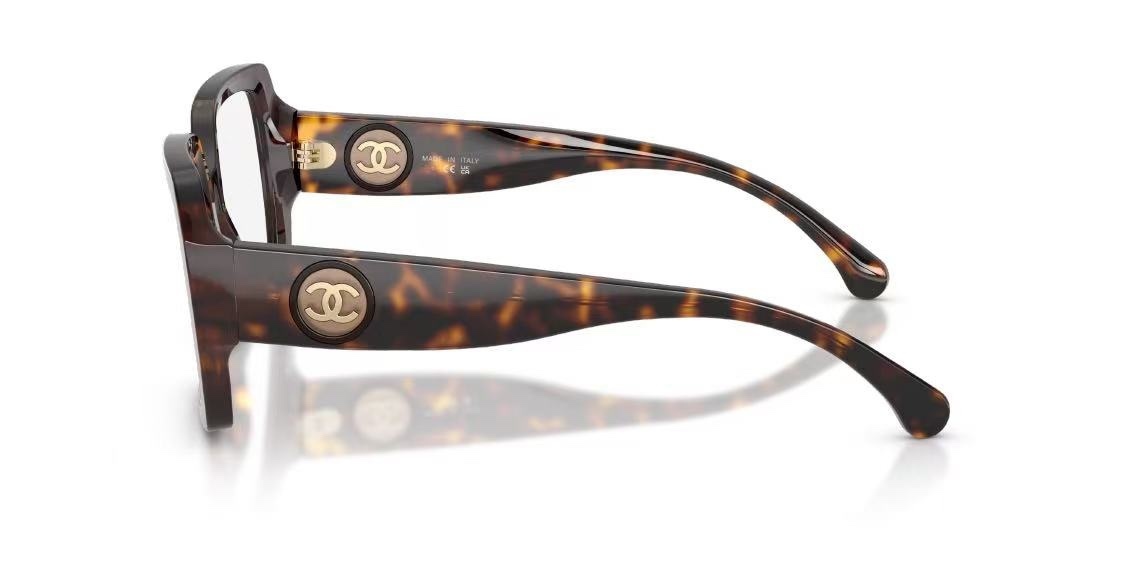 Chanel Oversized Square Eyeglasses – Dark Havana Tortoise Shell