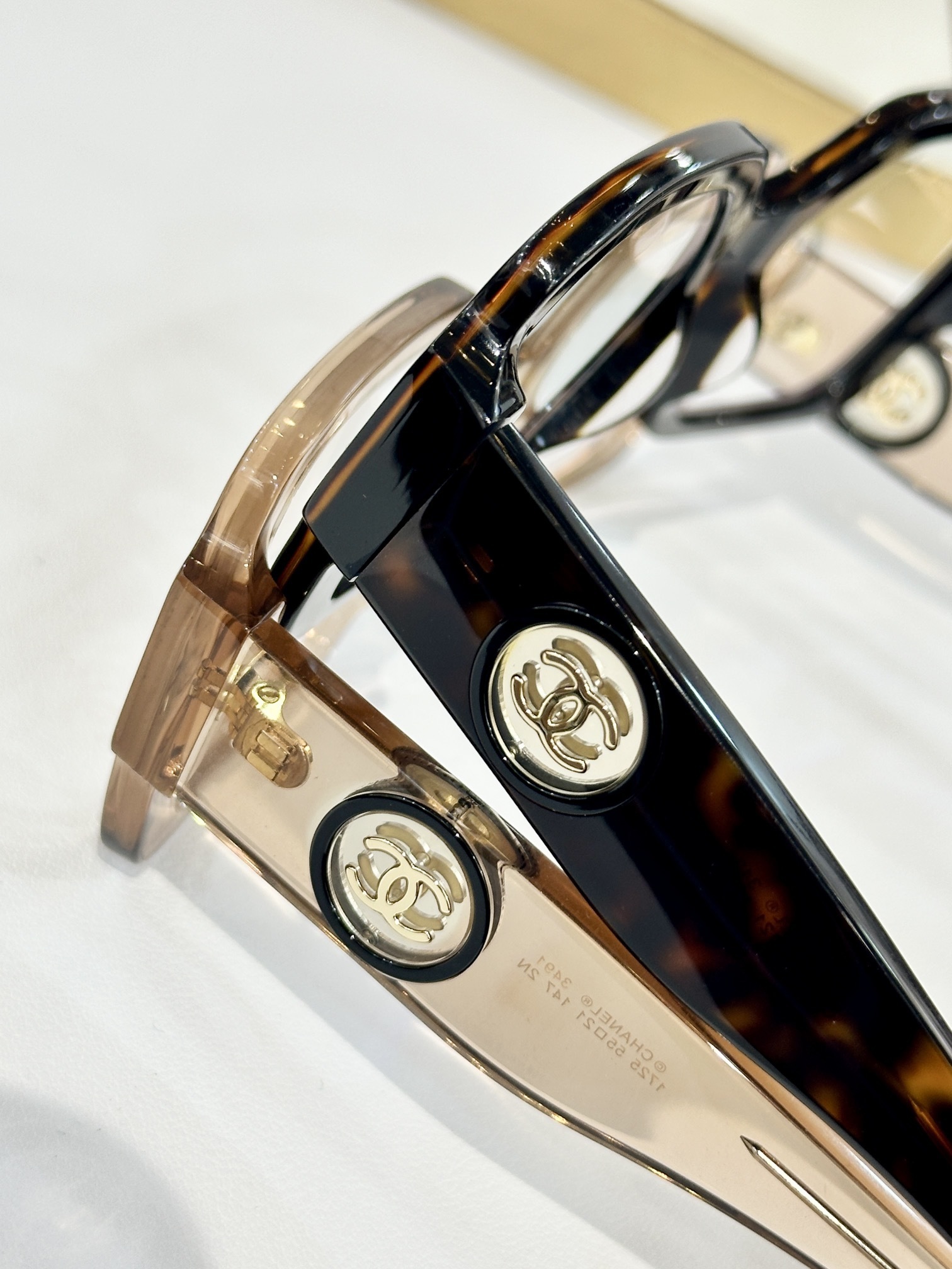 Chanel Luxury Oversized Square Eyeglasses with Gold CC Logo