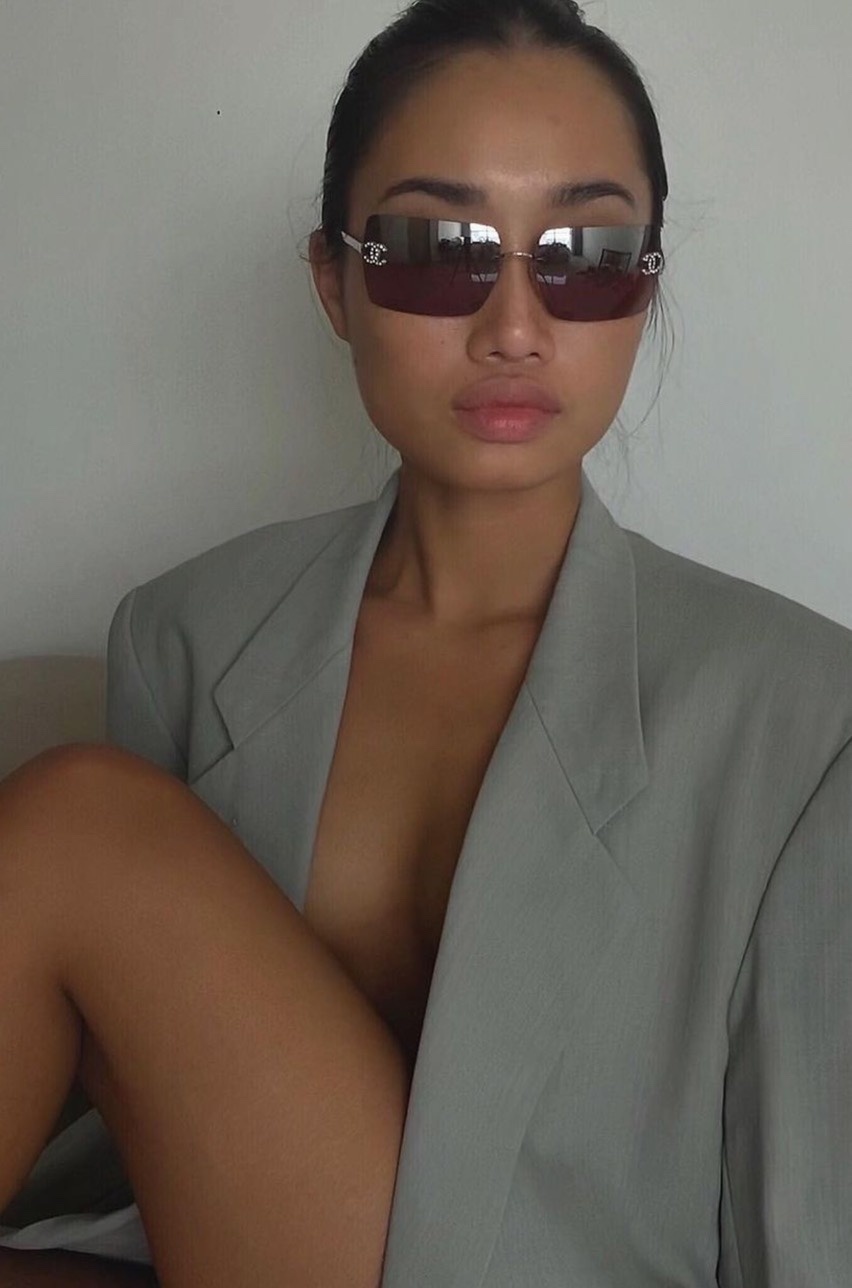 Luxury Rimless Rhinestone Sunglasses – Y2K Vintage Tinted Eyewear