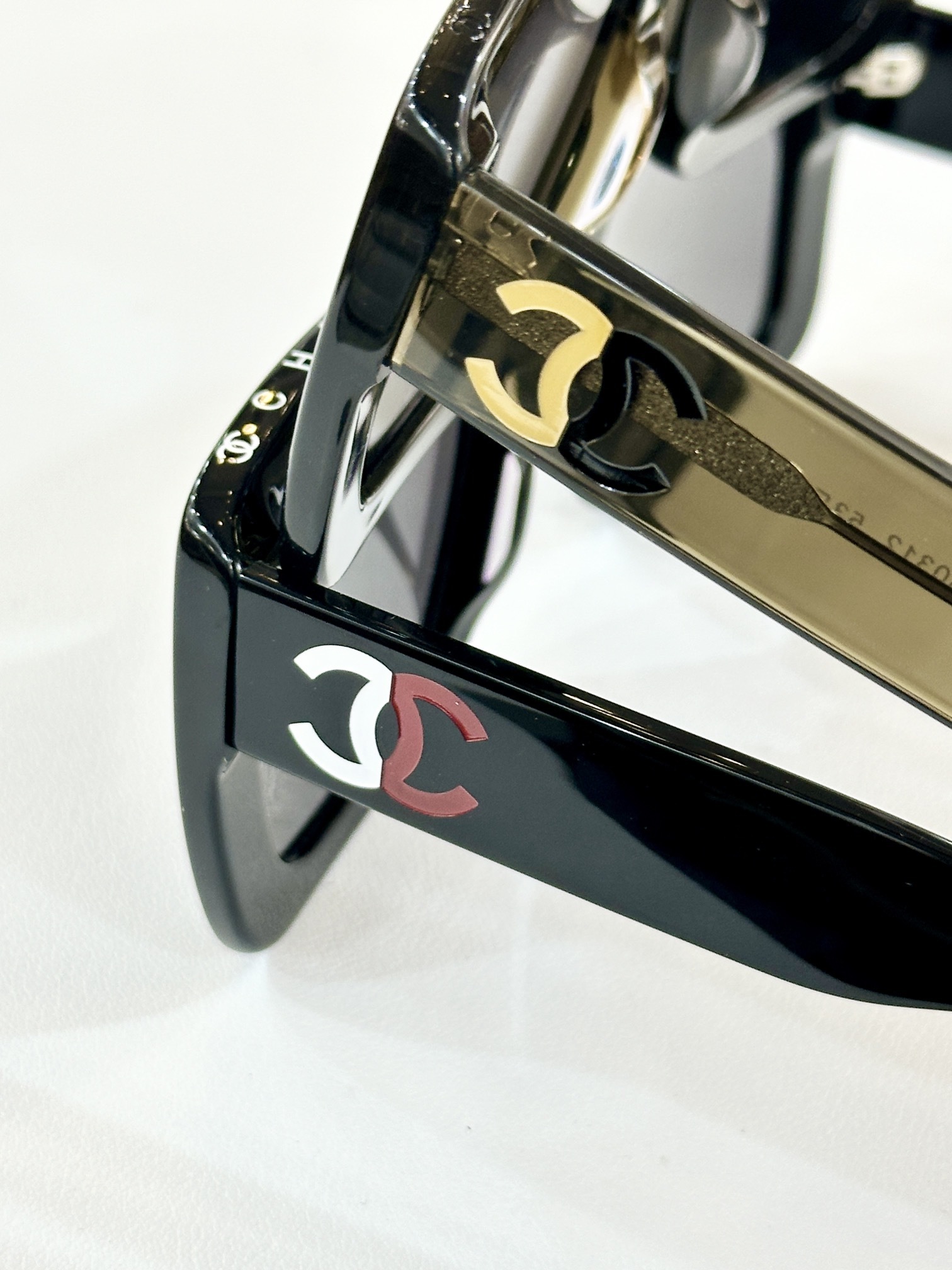 Chanel Luxury Square Tortoiseshell Sunglasses with Blue CC Logo