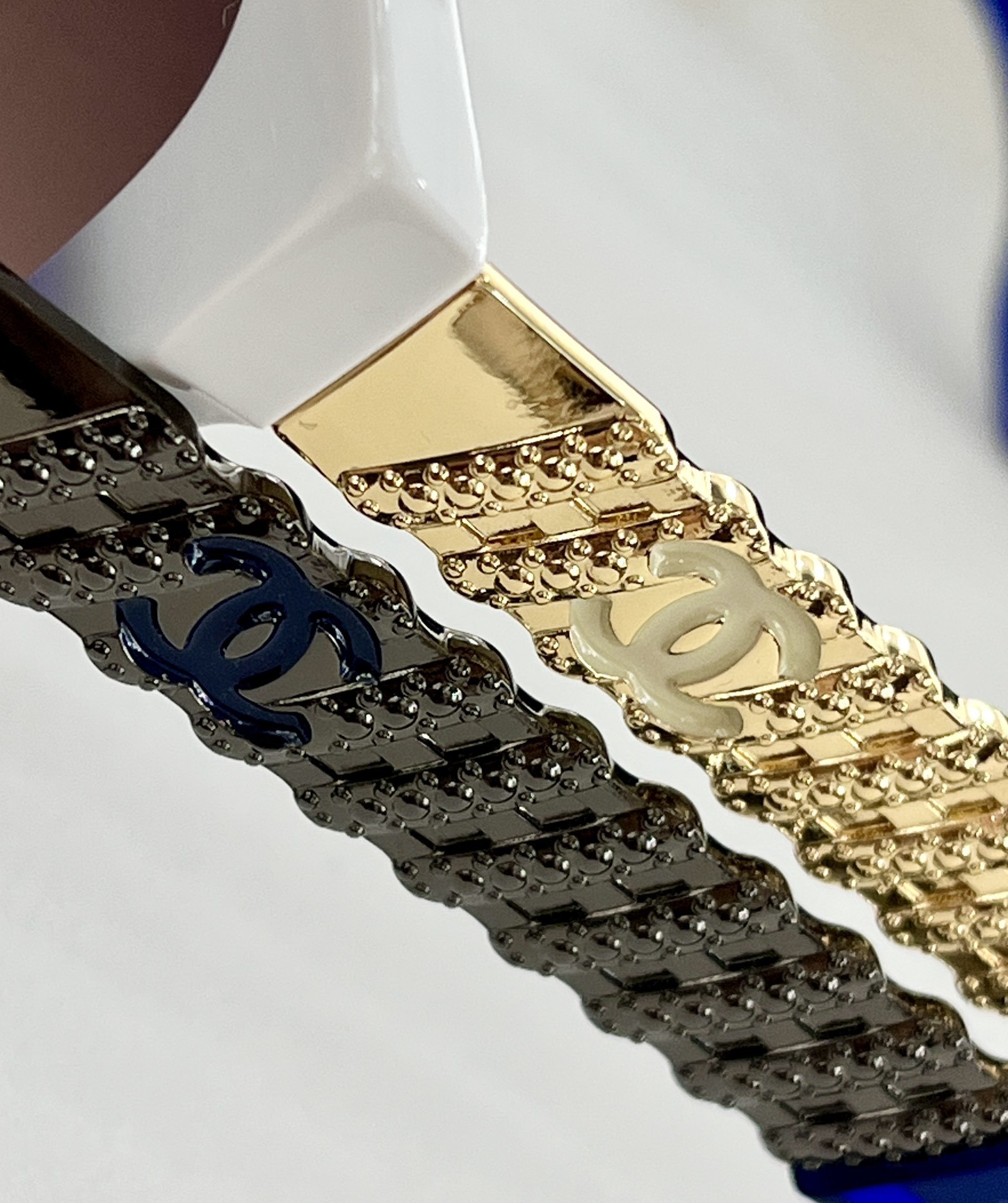 Chanel Luxury Square Sunglasses with Gold CC Logo Temples