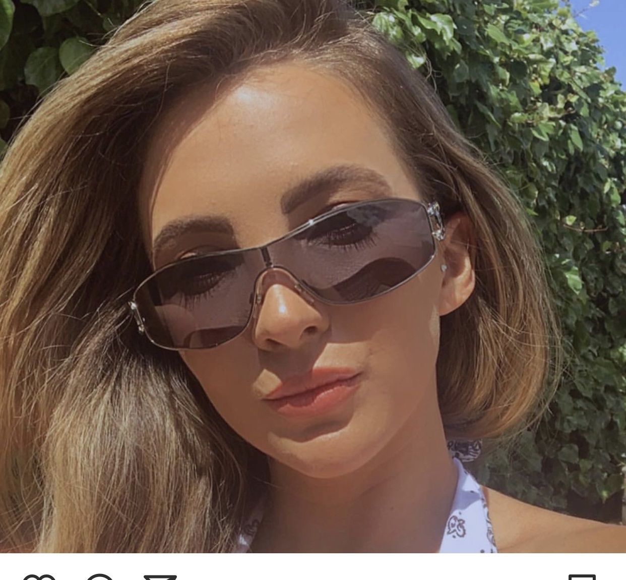 Chanel Silver Rectangular Sunglasses – Rhinestone Accents