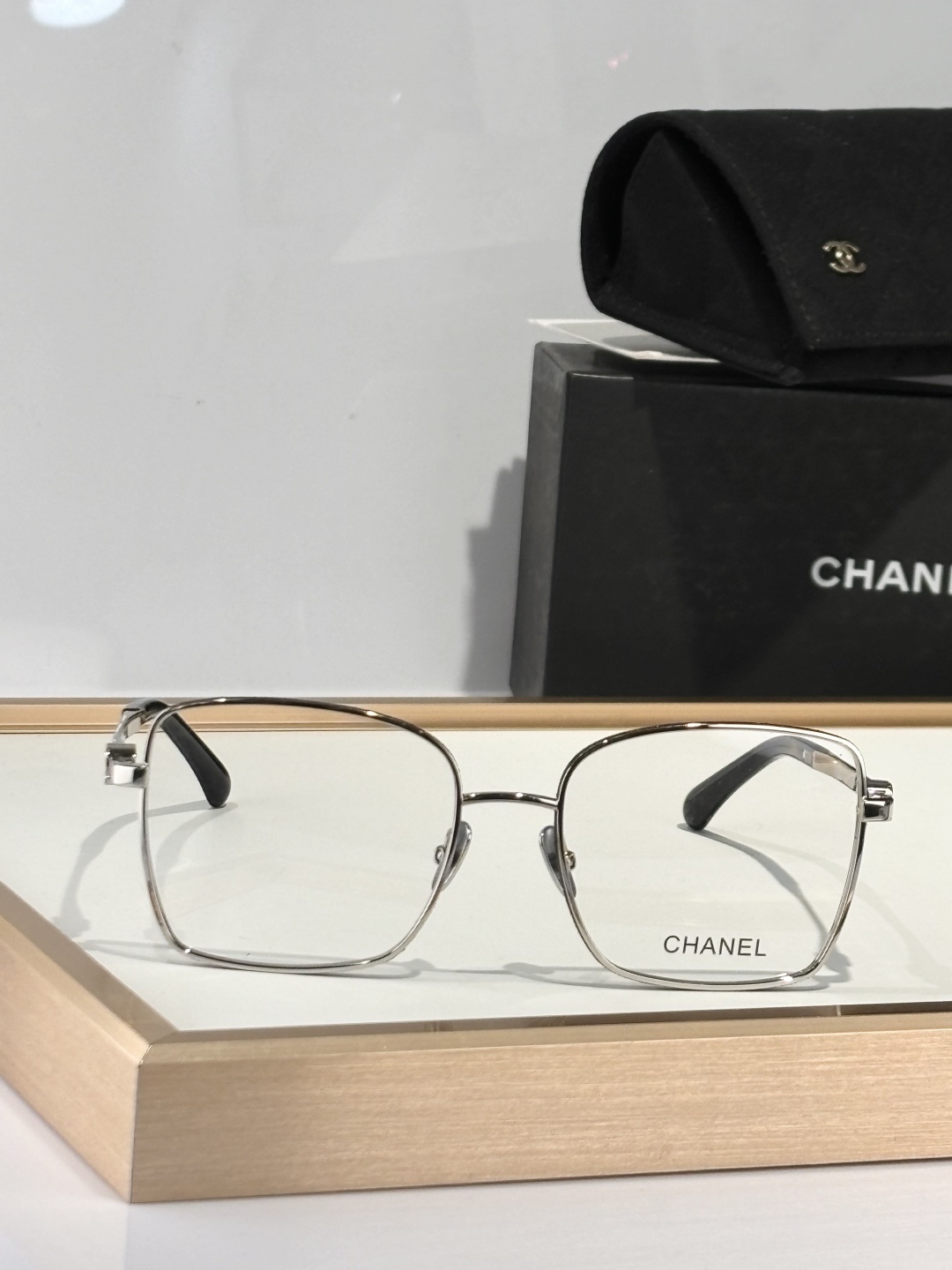 Chanel Luxury Square Metal Eyeglasses – Designer Optical Frames