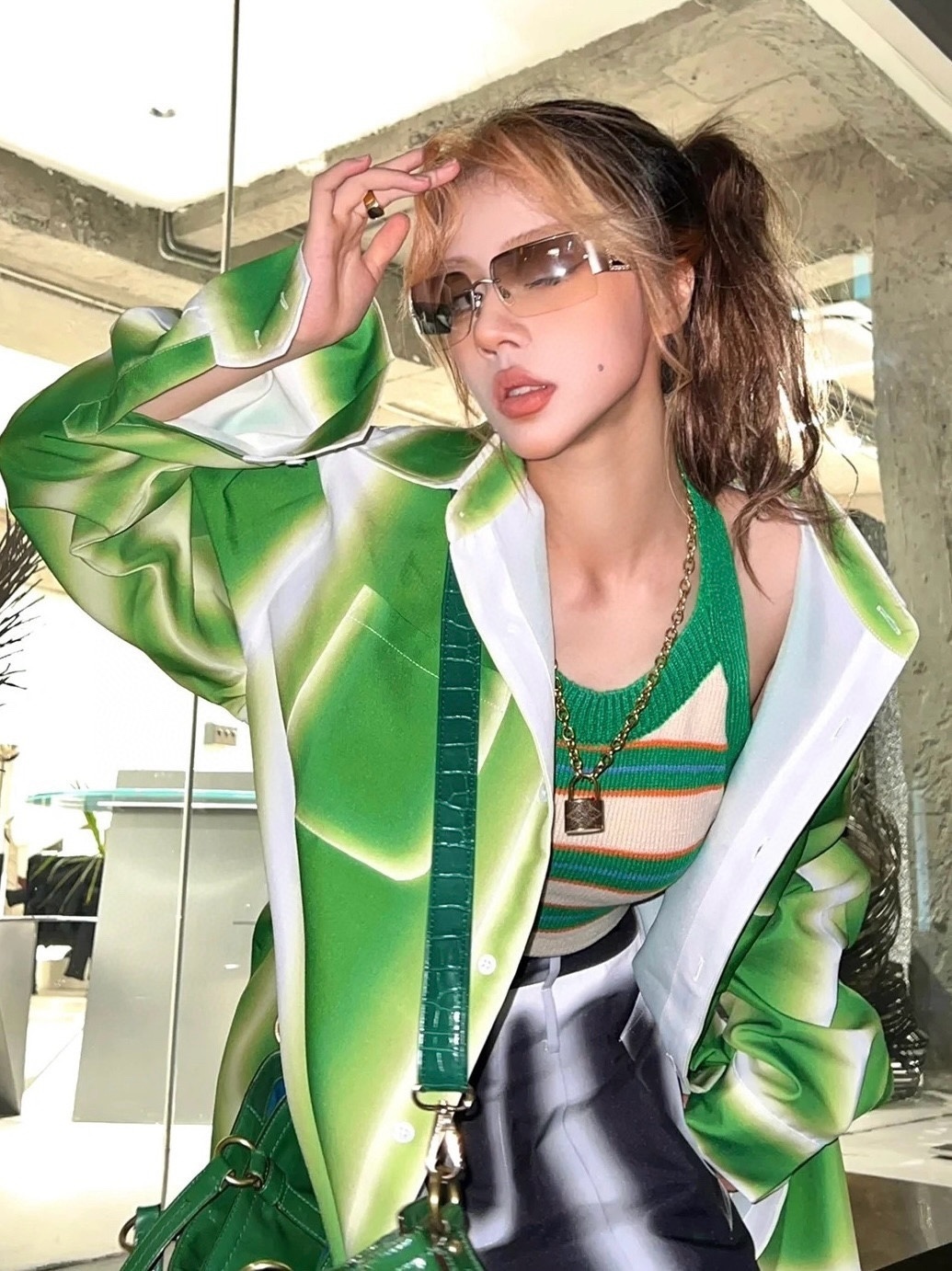 Vintage Chanel Rhinestone CC Rimless Sunglasses – Y2K Style