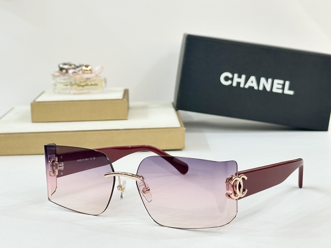 gradient Chanel Burgundy Square Sunglasses – Chanel Burgundy Gradient