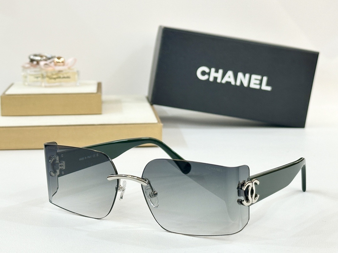 Luxury Chanel Rimless Gradient Sunglasses – Elegant Women’s Eyewear