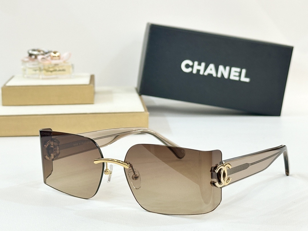 Luxury Chanel Rimless Gradient Sunglasses – Elegant Women’s Eyewear