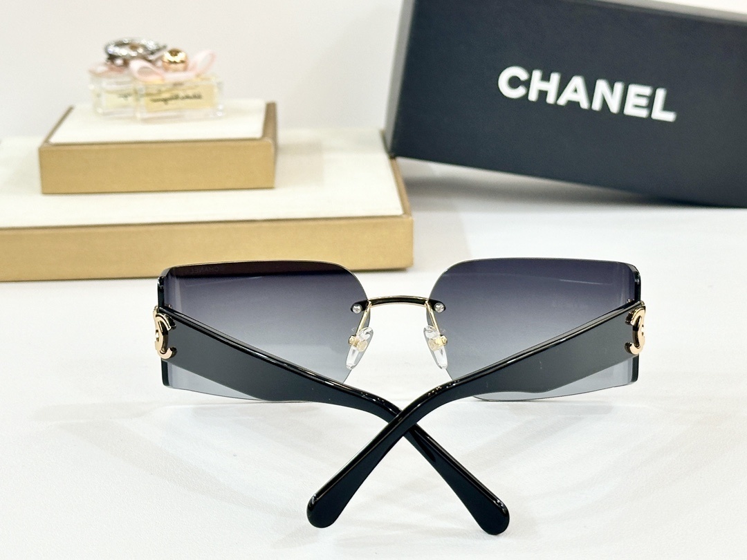 Luxury Chanel Rimless Gradient Sunglasses – Elegant Women’s Eyewear