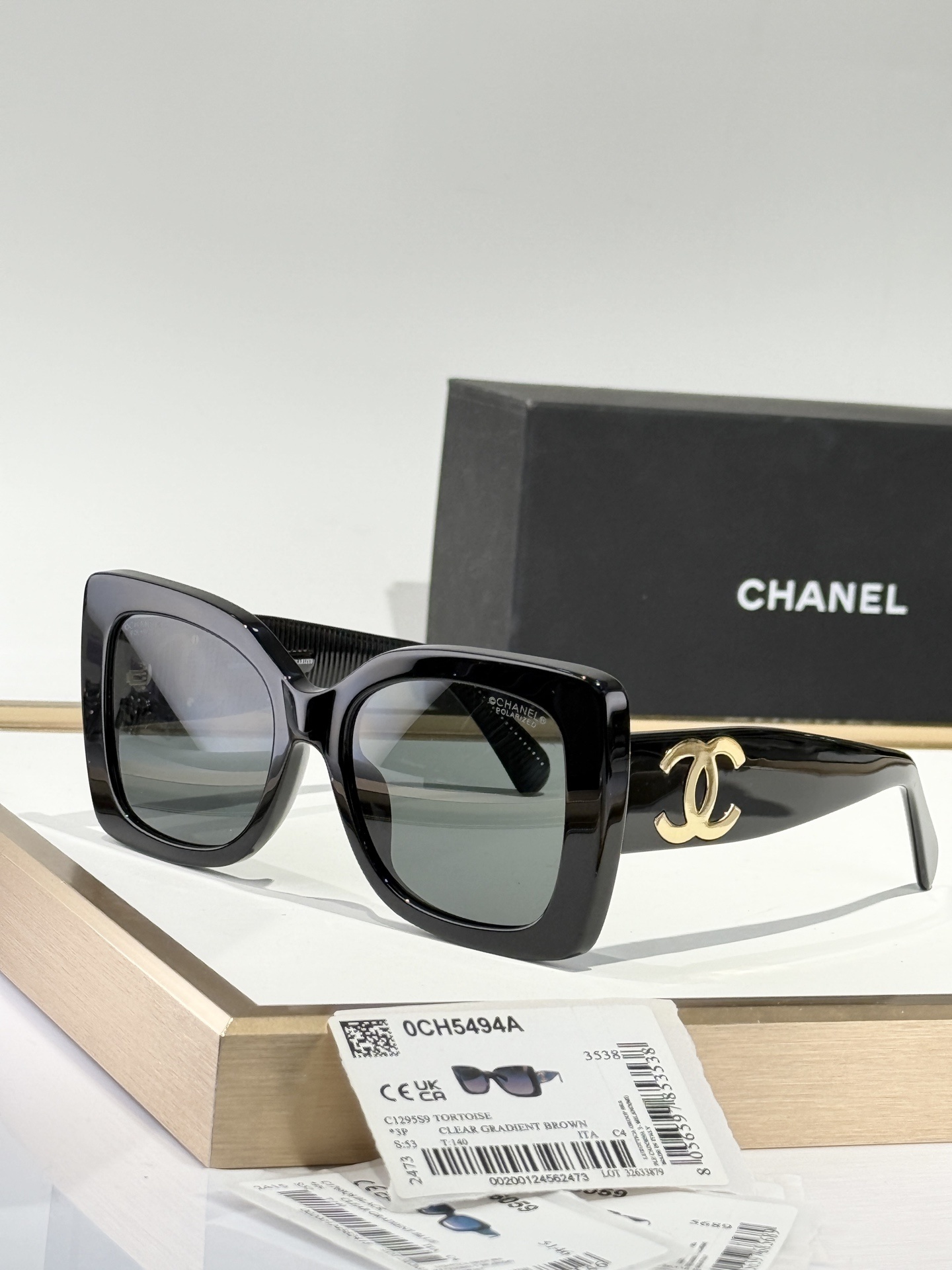 gold Chanel Black Oversized Square Sunglasses – Chanel Black Oversized