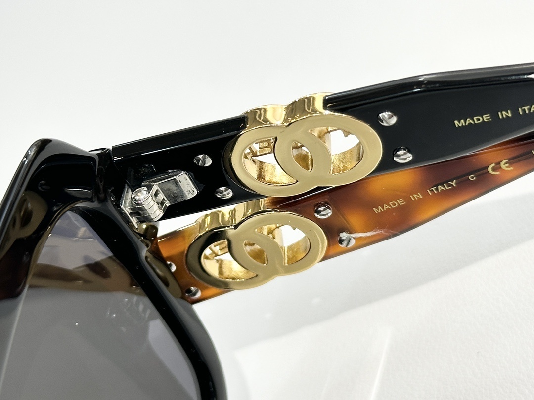 Chanel Oversized Square Sunglasses with Crystal CC Logo Luxury