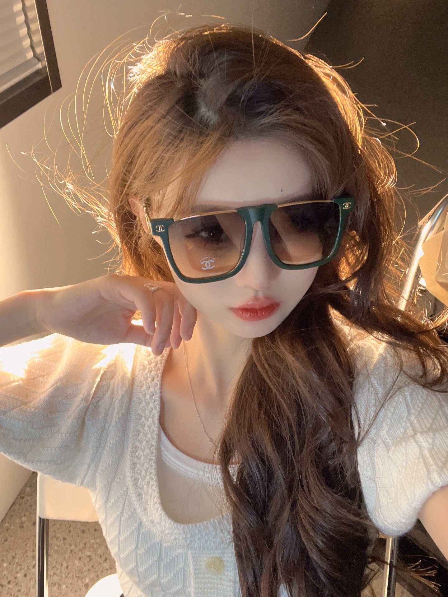 Luxury Oversized Square Sunglasses for Women – Chic Black Frame