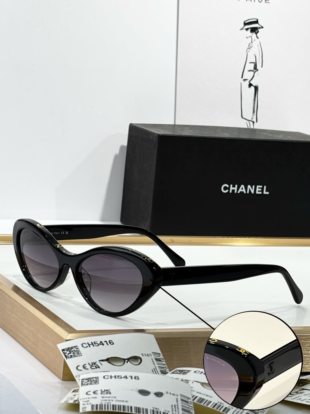 Chanel CH5416 Cat Eye Sunglasses with CC Logo – Luxury Eyewear