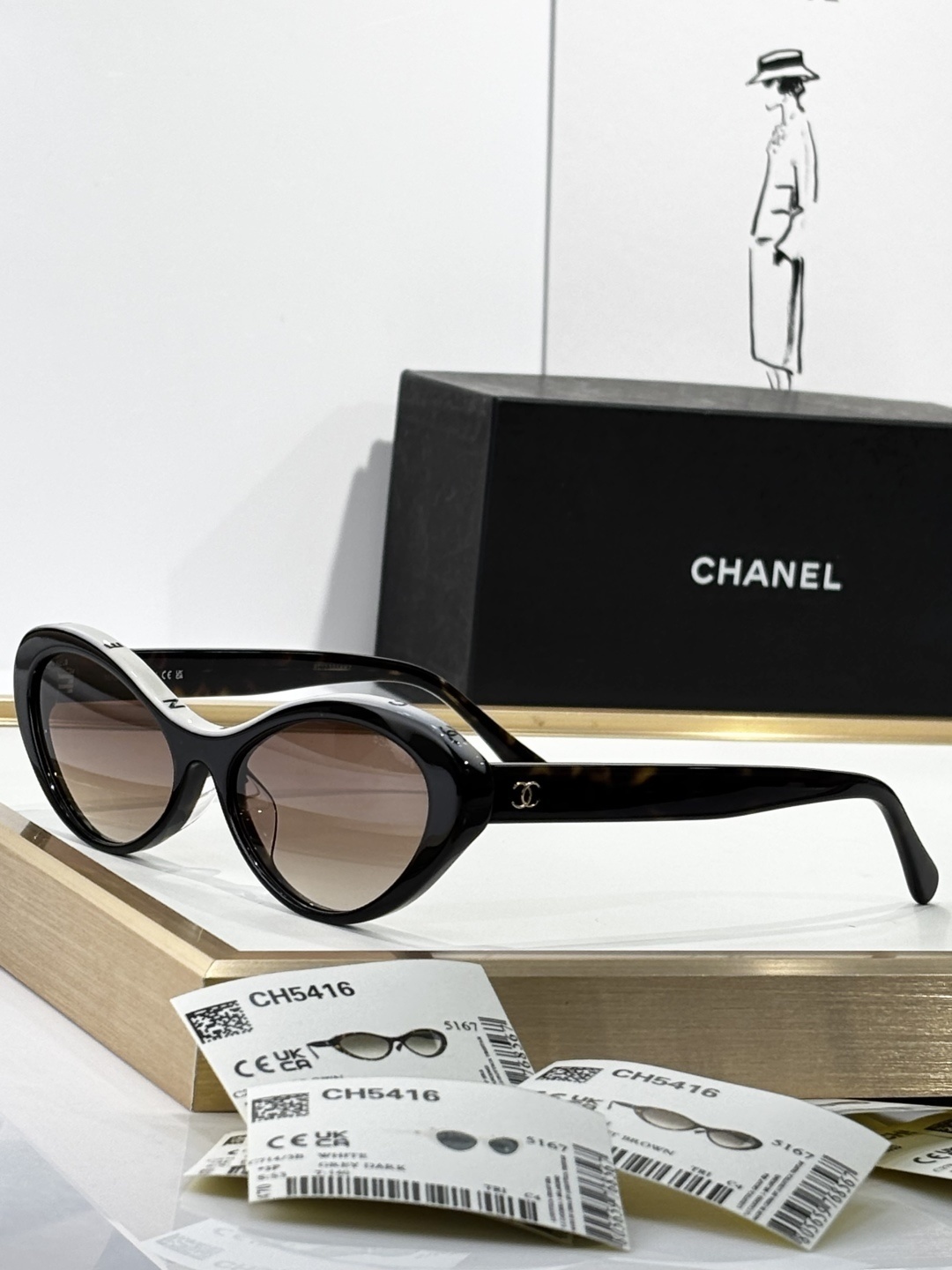 Chanel CH5416 Cat Eye Sunglasses with CC Logo – Luxury Eyewear