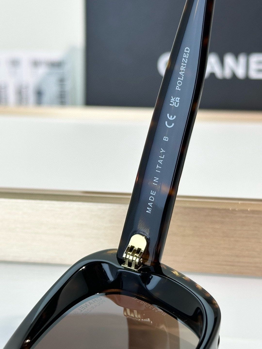 Chanel CH5481HA Polarized Tortoise Pearl Butterfly Sunglasses