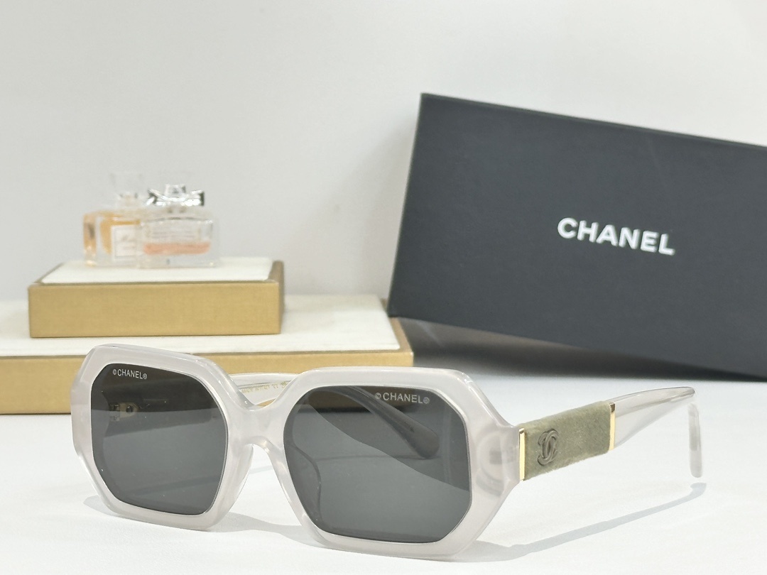 Chanel Luxury Oversized Hexagonal Sunglasses – Made in Italy