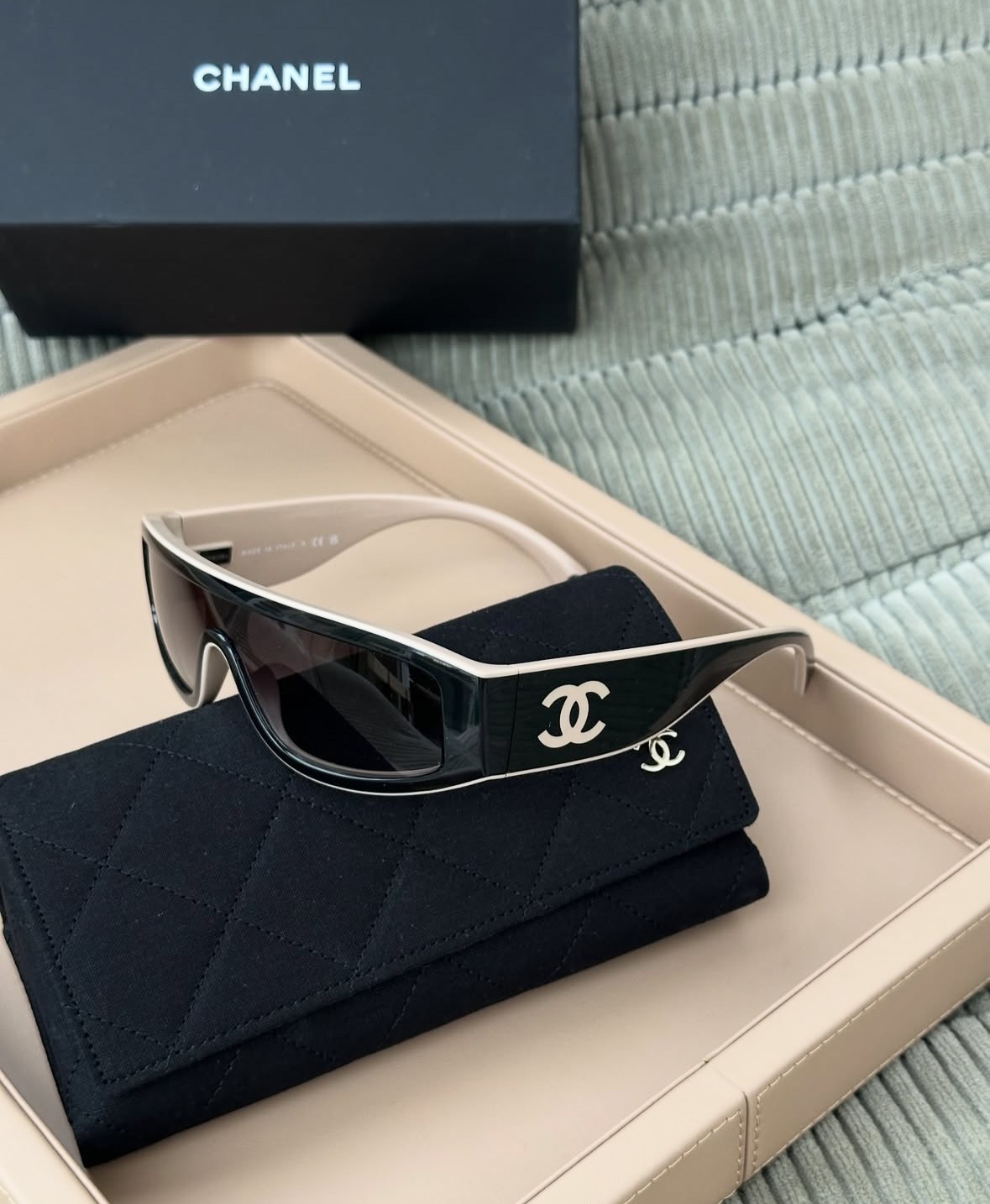Chanel 6057 Shield Sunglasses – Luxury Two-Tone CC Logo Eyewear