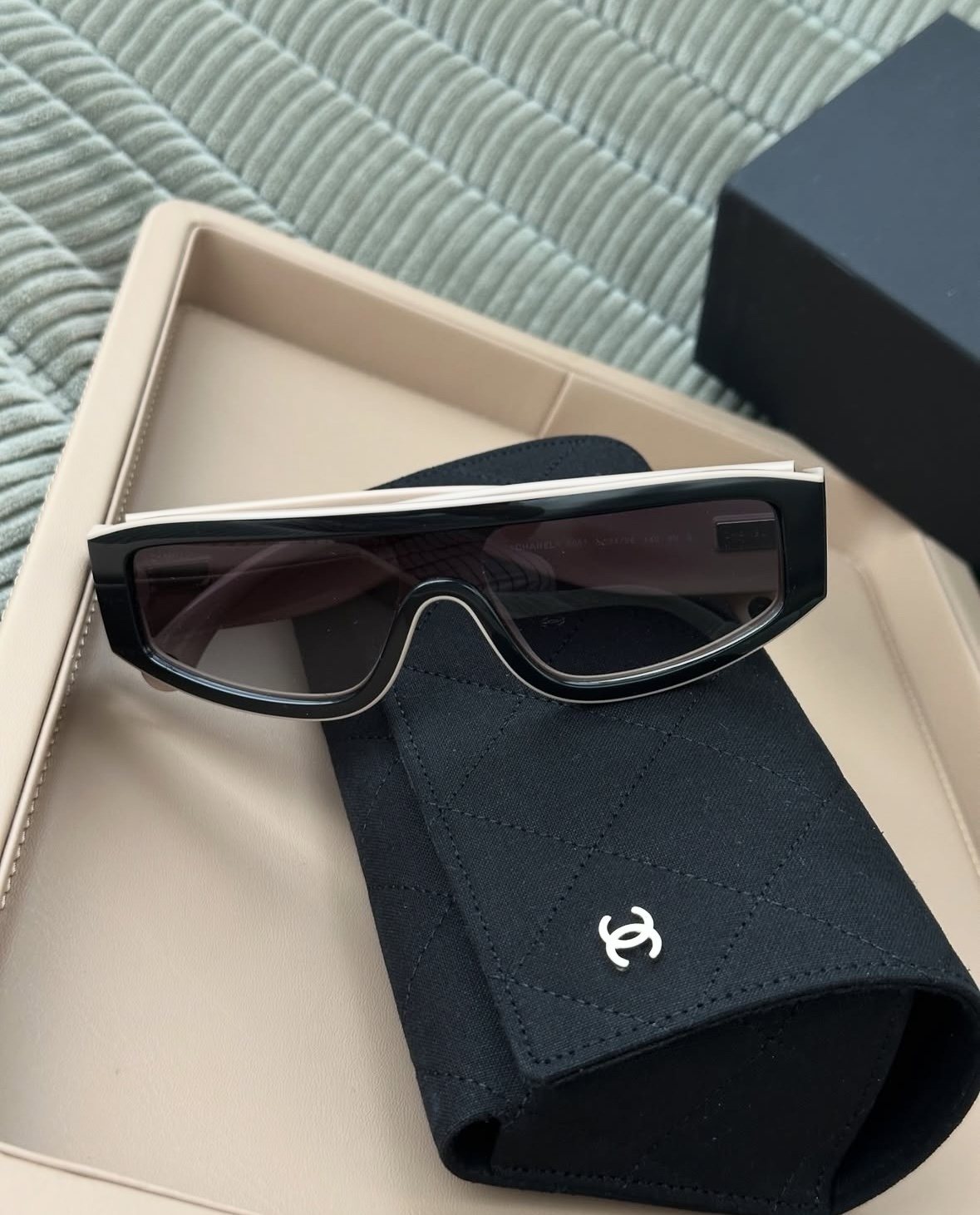 Chanel 6057 Shield Sunglasses – Luxury Two-Tone CC Logo Eyewear