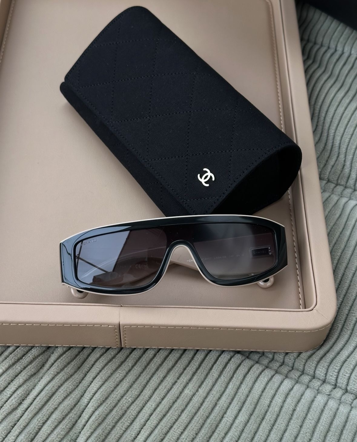 Chanel 6057 Shield Sunglasses – Luxury Two-Tone CC Logo Eyewear
