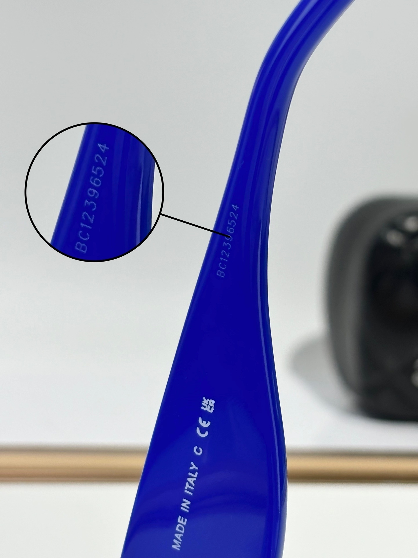 Chanel Black & Blue Shield Sunglasses with Signature CC Logo