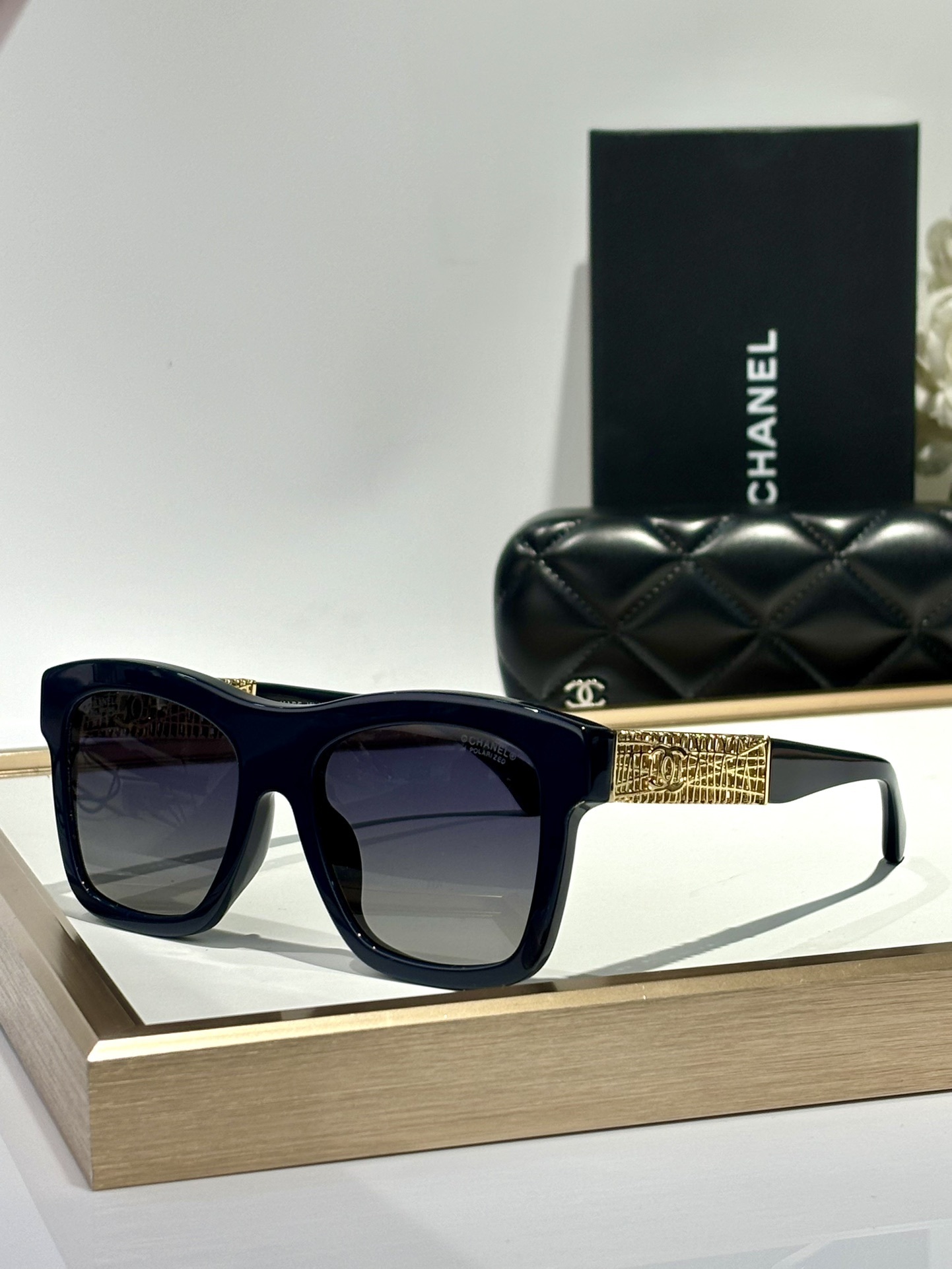 Chanel Luxury Oversized Square Polarized Sunglasses for Women