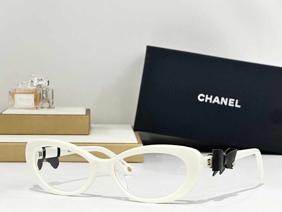 Chanel White Bow Optical Frames – Elegant & Chic