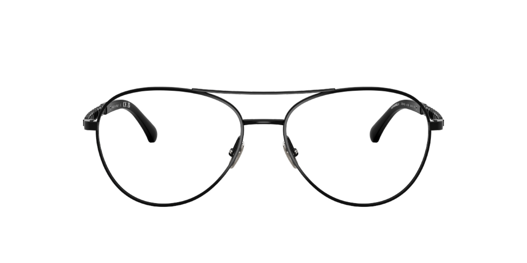 Chanel Black Pilot Optical Glasses – Elegant Chain Temple Design