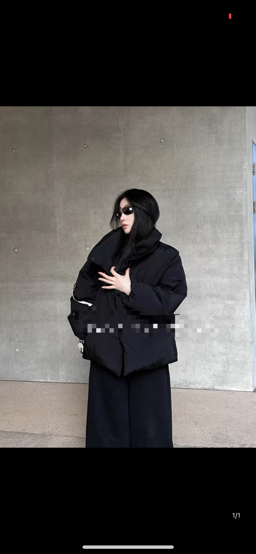 Padded Black Winter Puffer Coat – Oversized Style