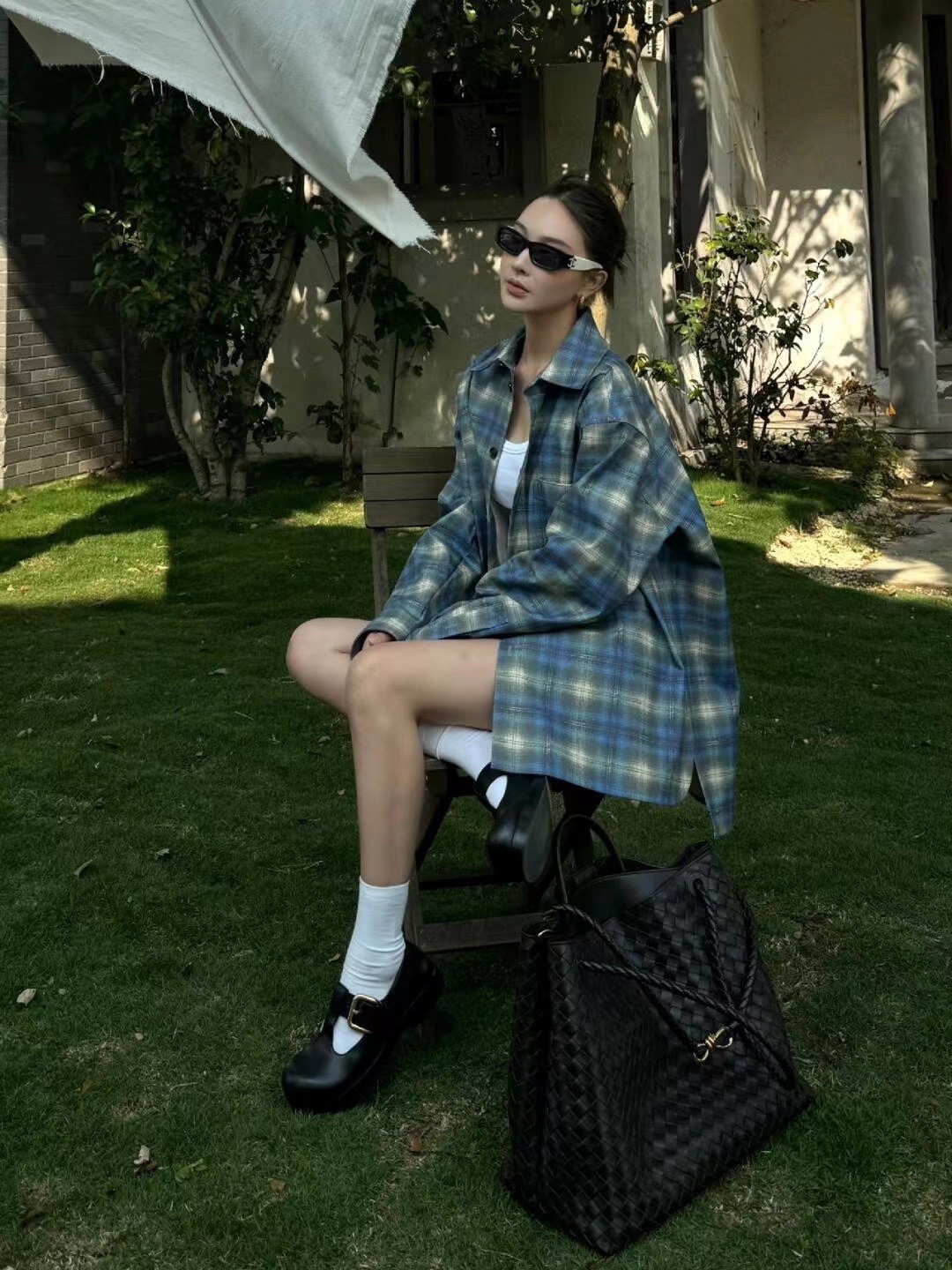 Chanel 5525 Rectangular Polarized Sunglasses – Black & White Acetate