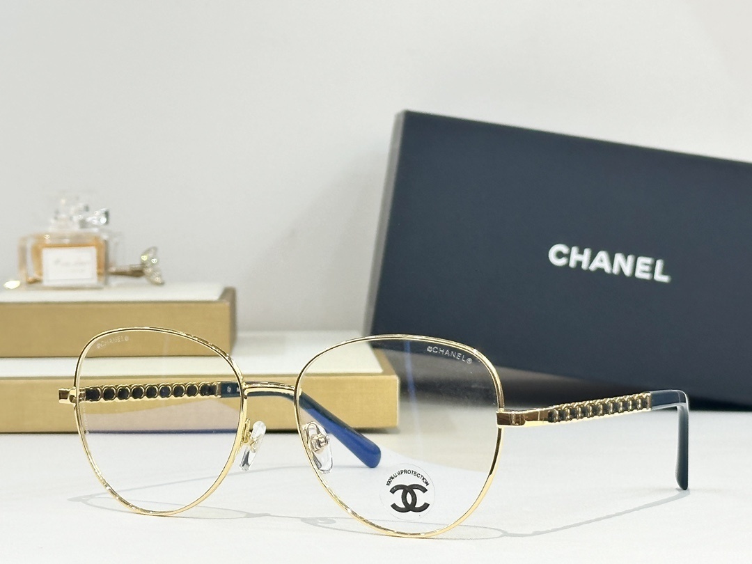 Chanel Luxury Metal Round Eyeglass Frames – Elegant Optical Design