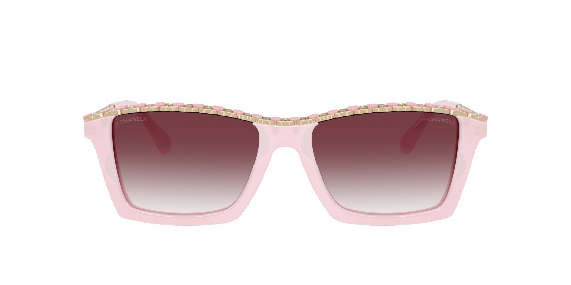 Chanel Iconic Chain Square Sunglasses in Black and Silver