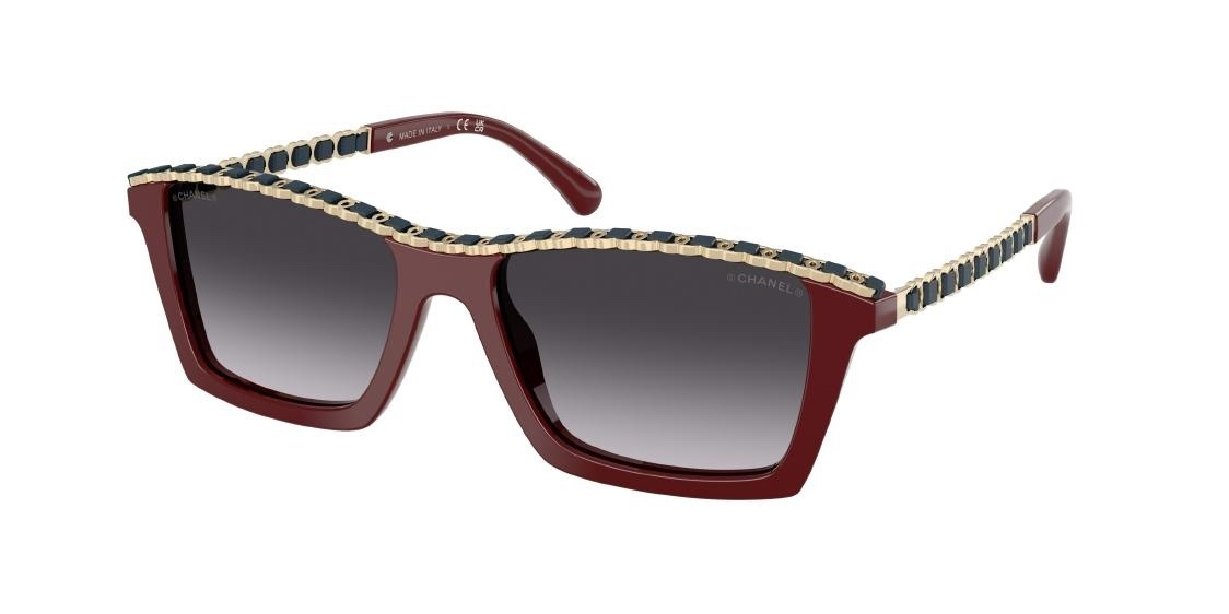 Chanel Iconic Chain Square Sunglasses in Black and Silver