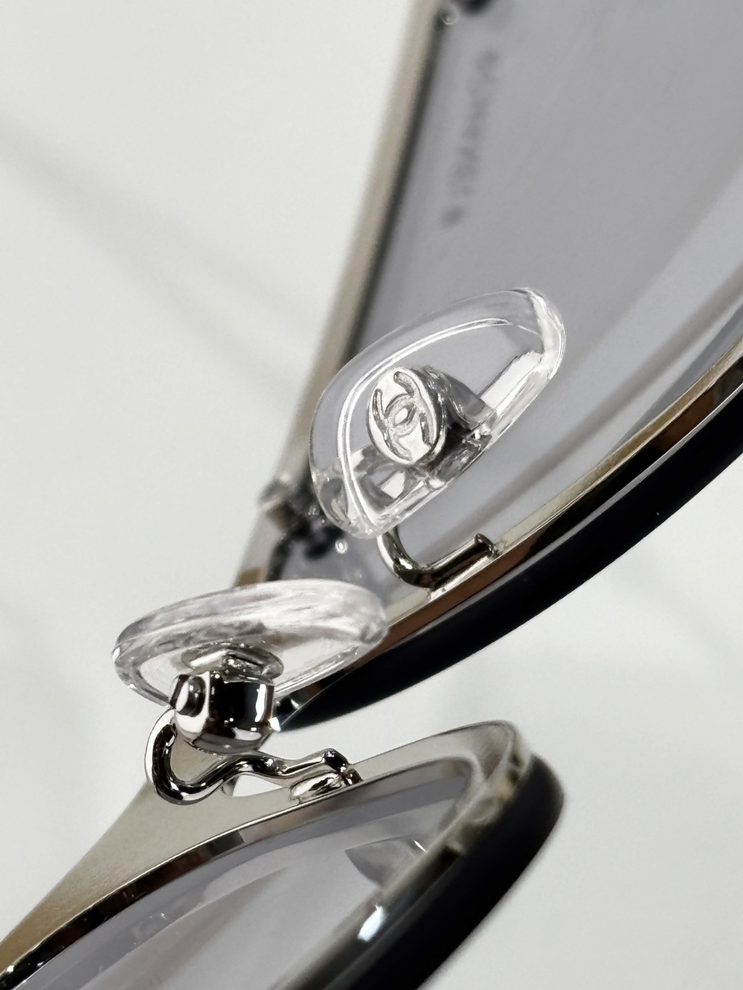 Chanel Vintage Rimless Sunglasses with Silver CC Logo Temples