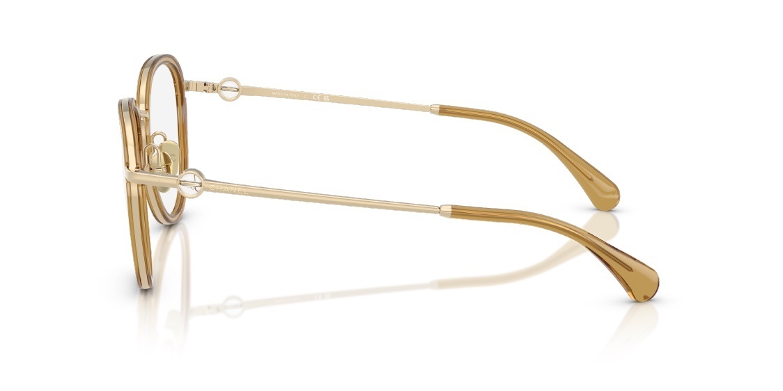 Chanel Luxury Round Grey Optical Glasses – Silver Temples