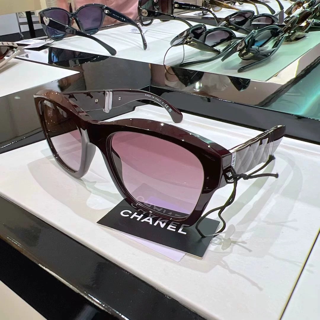 acetate Chanel Burgundy Square Sunglasses – Chanel Burgundy Acetate 2