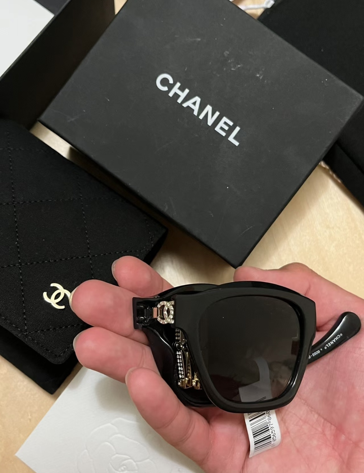 Luxury Black Square Sunglasses for Women with Gold Accents