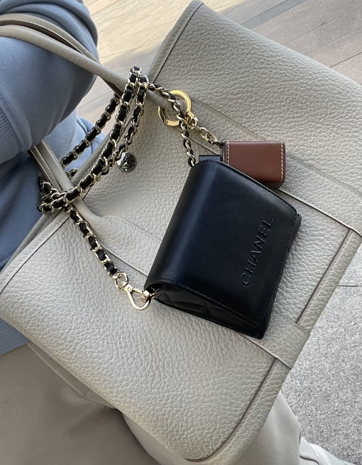 Chanel Black Leather Wallet on Chain – Compact Chic