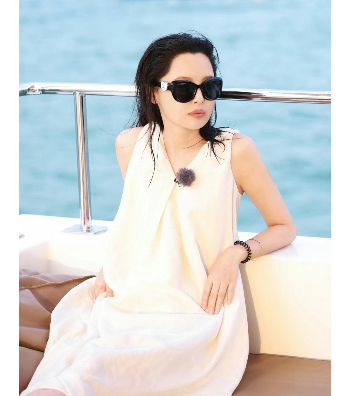 Chanel Black Oversized Square Sunglasses