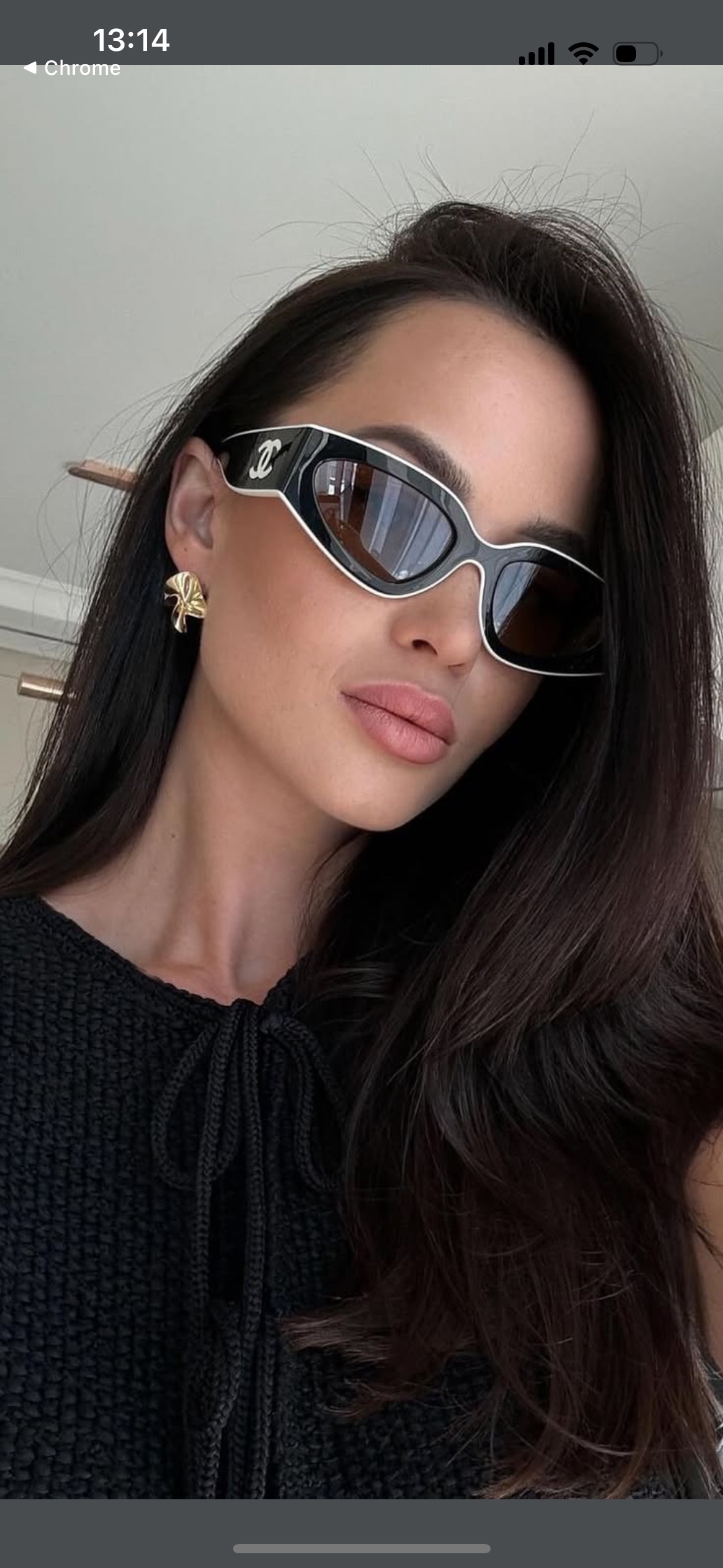 Chanel Luxury Two-Tone Rectangular Sunglasses – Black & White