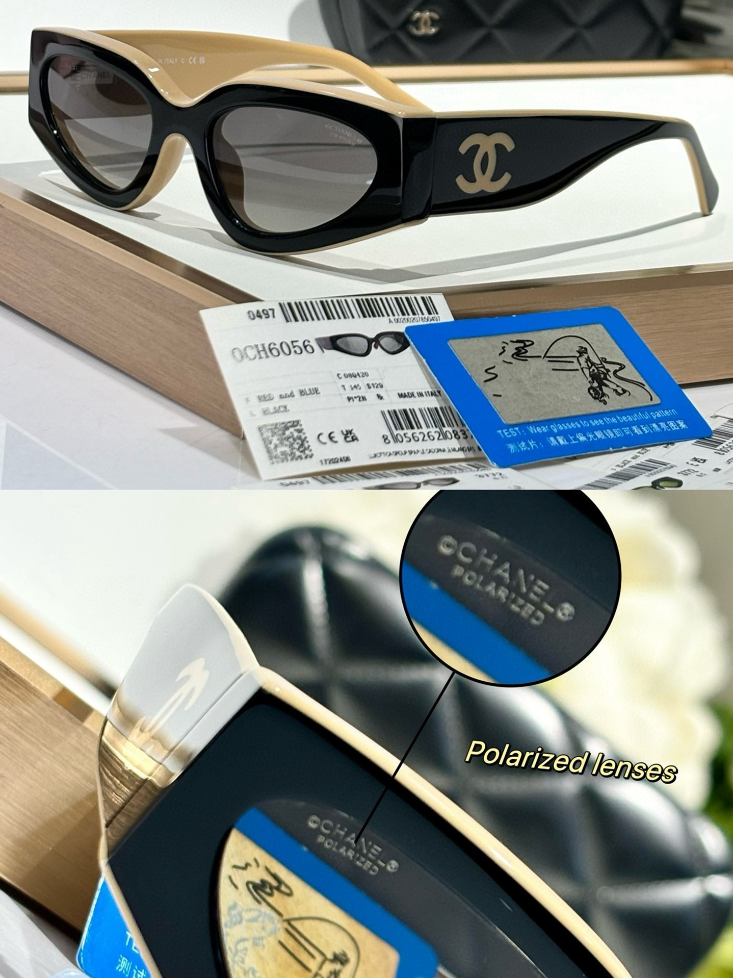 Chanel OCH6056 Luxury Cat-Eye Sunglasses – Designer Italian Eyewear