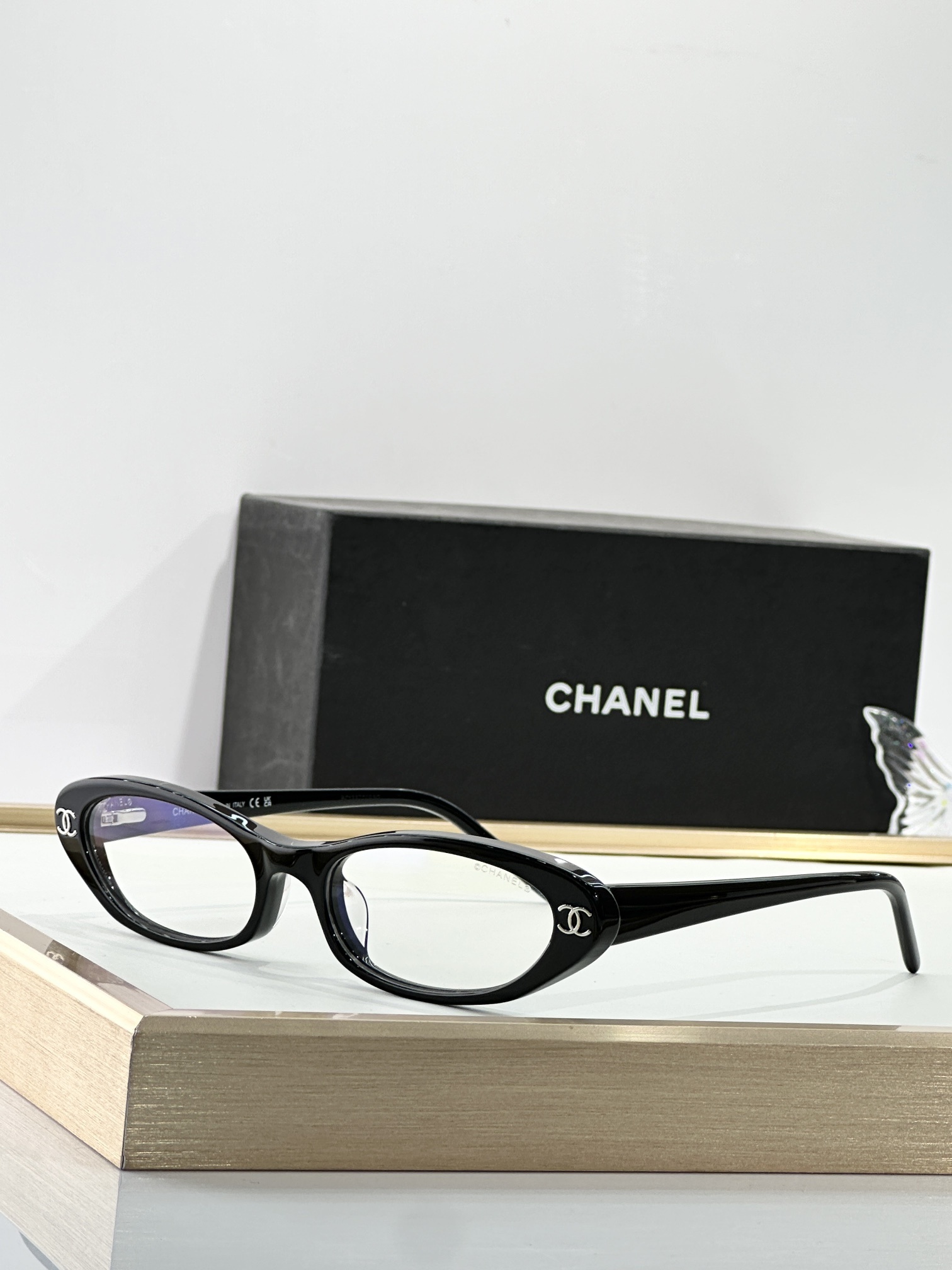 Chanel Black Cat-Eye Eyeglasses – Chic & Elegant