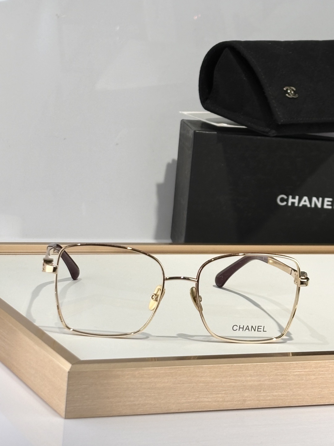 Chanel Gold Square Eyeglasses – Model 2276