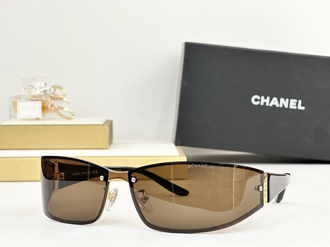 sleek Chanel Brown Shield Sunglasses – Chanel Brown Shield Sunglasses