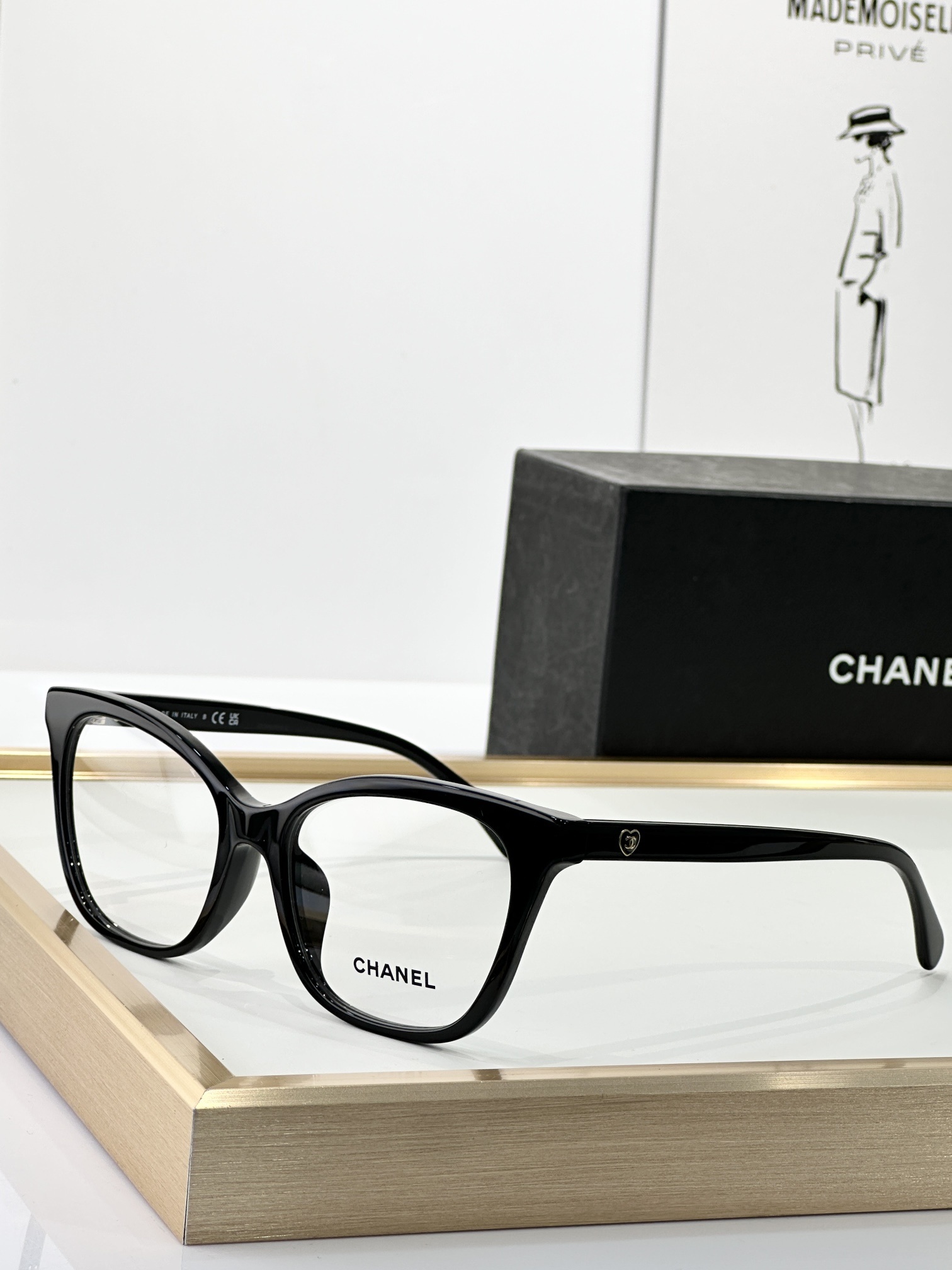Chanel Luxury Women’s Optical Eyeglasses Frames with Heart Detail