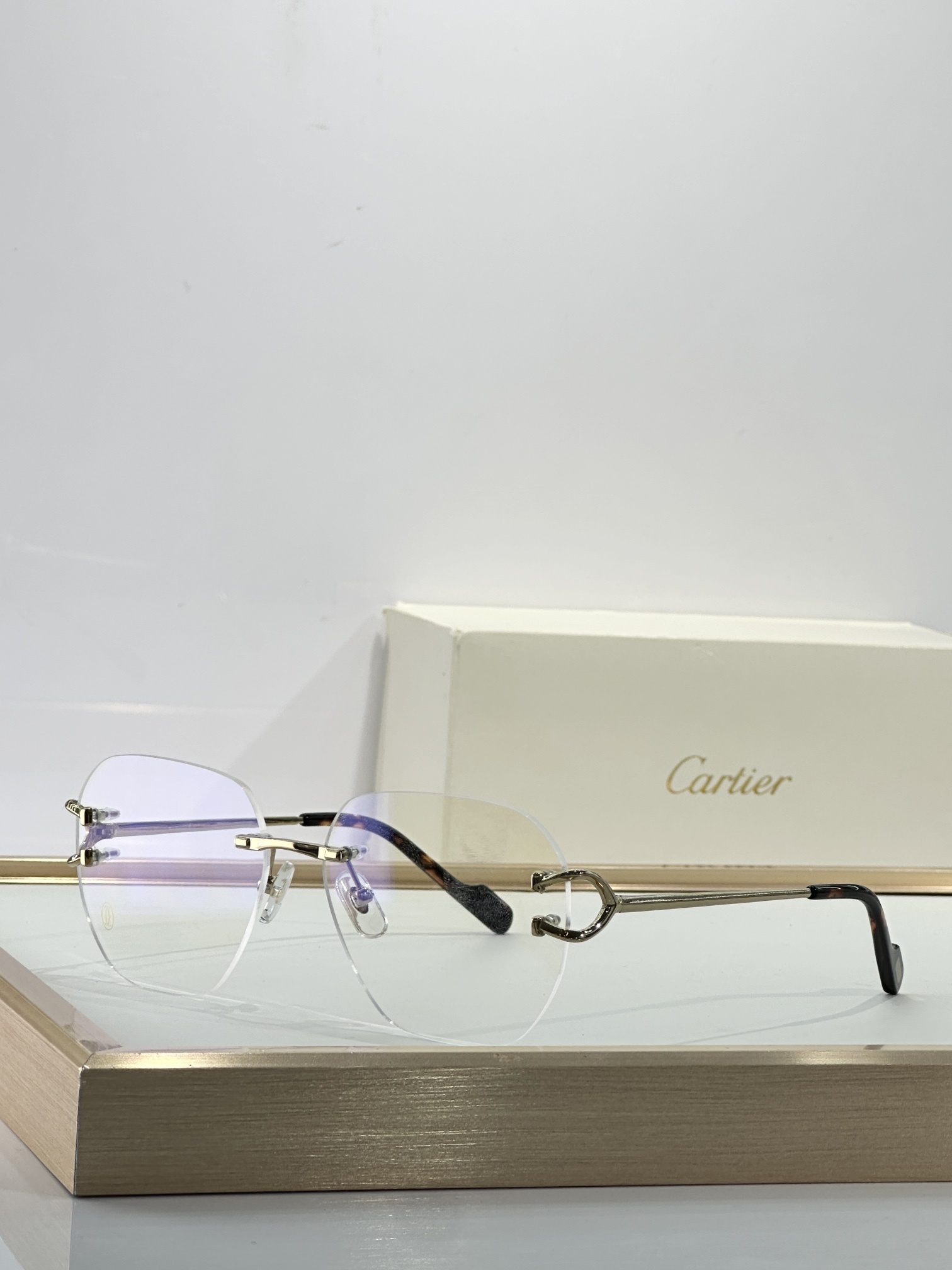Cartier Rimless Silver Glasses – Cartier Rimless Silver Frame Glasses