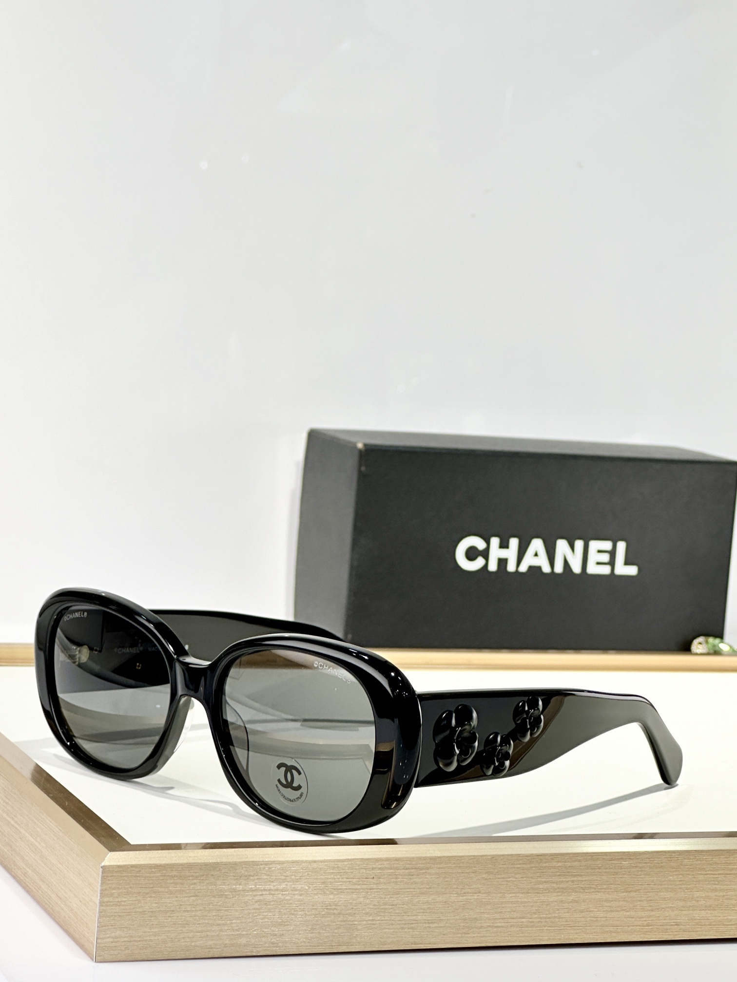 Chanel Floral Camellia Oval Sunglasses – Luxury Women’s Eyewear