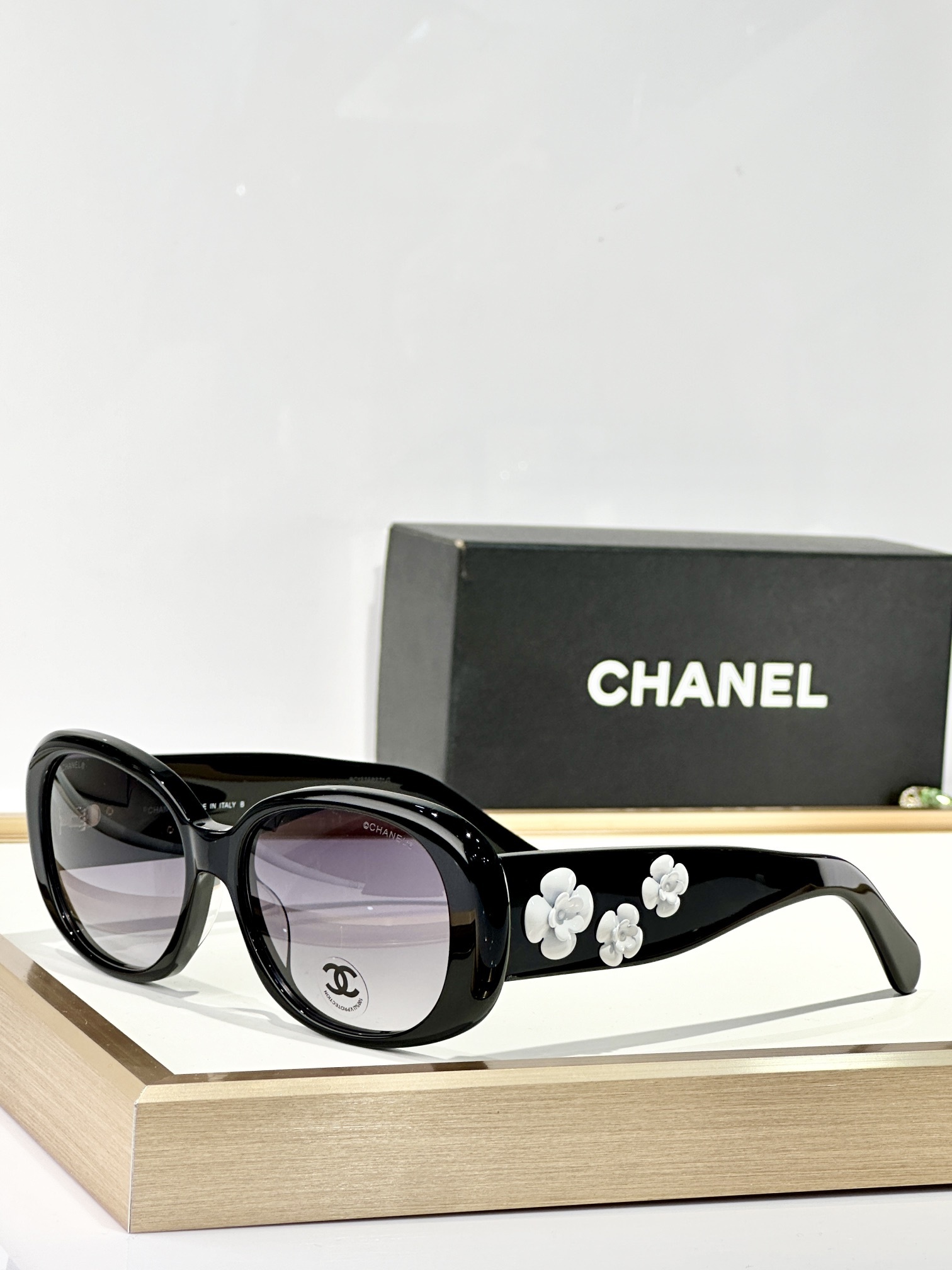 Chanel Floral Camellia Oval Sunglasses – Luxury Women’s Eyewear